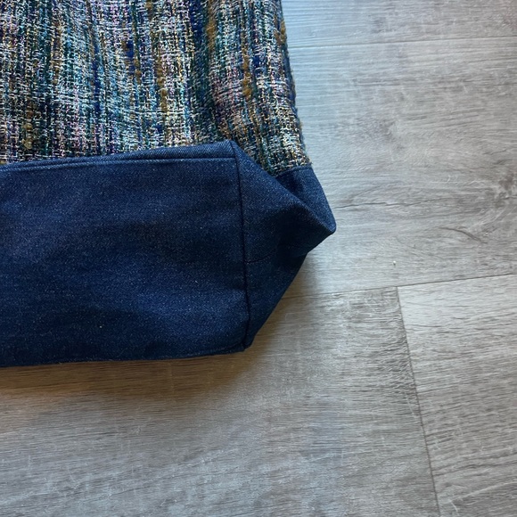 Anna Sui Tinsel Tweed and Denim Tote - Picture 5 of 8